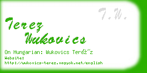 terez wukovics business card